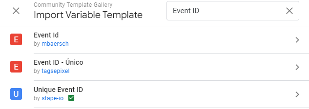 GTM Event ID Template
