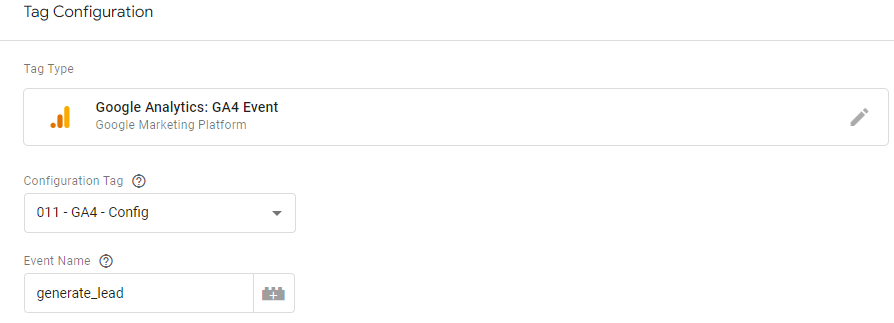 GTM GA4 Event Tag Configuration