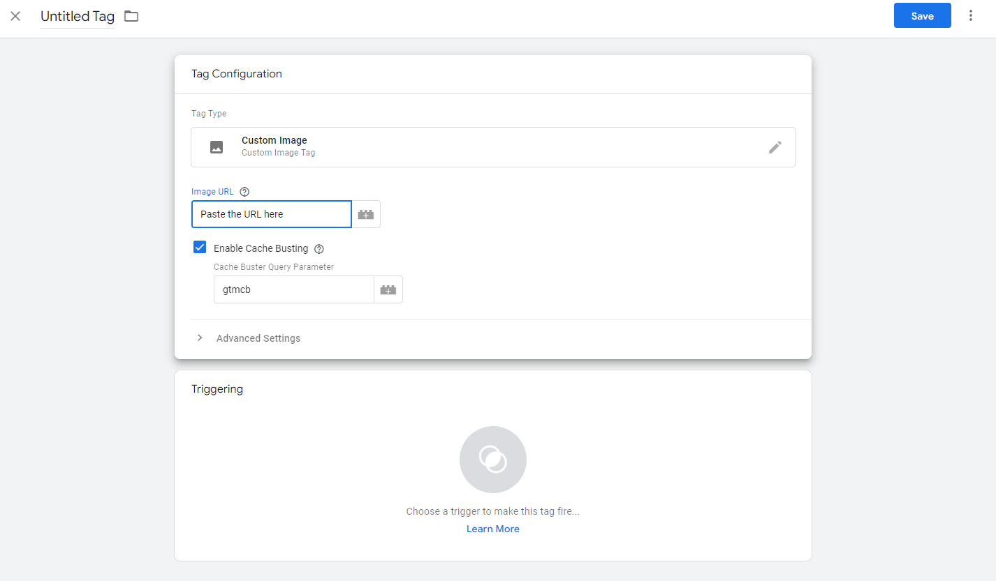 Google Tag Manager Tag Configuration