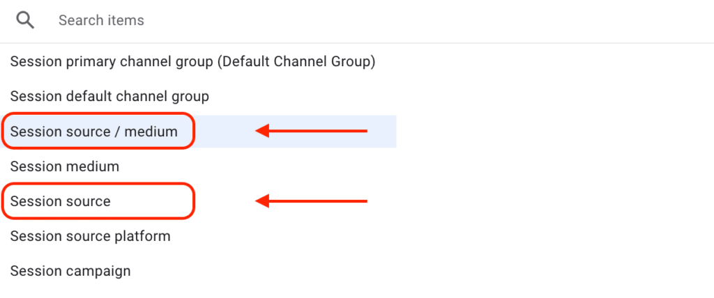 Change to Session SourceMedium